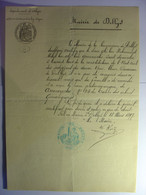 ACTE OFFICIEL De 1897 - DELLYS ALGERIE - AMROUCHE - TUNIS CONSITUTION ETAT CIVIL DOUAR BENI THOUR - MAIRIE - Manuscripts