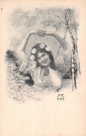 Joie D'été - Collection "Vlan" No 1197 - Femme, Décolleté Profond, Sourire, Couronne De Roses, Bagues - Nature - Mujeres