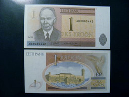 UNC Banknote Estonia 1 Kroon 1992 P-69a Castle - Estonia