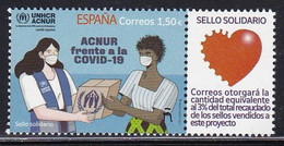 2021-ED. 5497 - Sello Solidario.-ACNUR Frente A La Covid-19 - NUEVO- - Nuovi