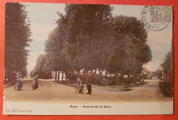 CPA Abîmée    - Roye - Avenue De La Gare - Roye