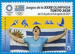 Uruguay 2021 ** Stamp Olympic Games Tokyo. Athletics, Swimming, Martial Arts, Rowing, Sailing. - Zomer 2020: Tokio