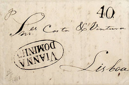 1818 Portugal Pré-Filatelia Viana Do Castelo VCT 4 «VIANNA DO MINHO» Sépia - ...-1853 Préphilatélie