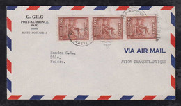 Haiti 1952 Airmail Cover 3x 50c To BASEL Switzerland - Haïti