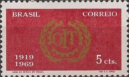 BRAZIL - 50th ANNIVERSARY OF THE ILO 1969 - MNH - IAO