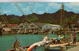 Cp St Vincent Fish Market  Ecrite Et Tlmbree 1965 - Saint Vincent &  The Grenadines