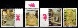 A802E- COLOMBIA - 1981 - MI#: 1466-1469 - USED - ARCHAEOLOGY, SAN AGUSTIN AND TIERRADENTRO CULTURES - Colombia