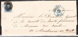 Lettre Du 26 Décembre 1852 De Bruxelles Pour Marchienne-au-Pont - LOOK!!!! - Annulli A Barre: Riscossioni