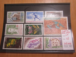 VEND BEAUX TIMBRES D ' ANDORRE FRANCAIS , ANNEE 1980 , XX !!! - Années Complètes