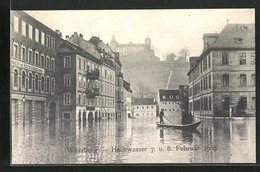 AK Würzburg, Hochwasser Vom 7. Und 8. Februar 1909 - Inondations