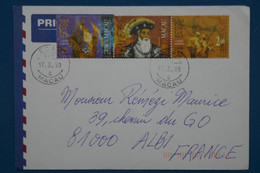 W12 CHINA MACAU BELLE LETTRE   1999 CHINE  MACAO VOYAGEE POUR ALBI FRANCE+ AFFRANCH. PLAISANT - Cartas & Documentos