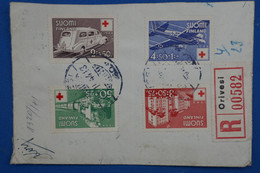 W14 FINLANDE SUOMI BELLE LETTRE CENSUREE 1944  ORIVESI  + + + AFFRANCH. INTERESSANT - Lettres & Documents