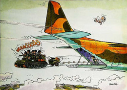 ►  Humour Accident Militaire - Avion CARGO Et Char Léger CARGO Plane And Light Tank - Ongevalen