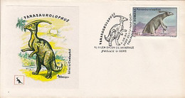 ANIMALS, PREHISTORICS, DINOSAURS, PARASAUROLOPHUS, SPECIAL COVER, 1994, ROMANIA - Vor- U. Frühgeschichte