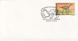 ANIMALS, PREHISTORICS, DINOSAURS, STENONYCHOSAURUS, STAMP AND SPECIAL POSTAL ON COVER, 1994, ROMANIA - Vor- U. Frühgeschichte