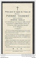 Delcampe - SCHIFFLANGE ..-- Mr Pierre THIBERT , époux De Mme Eugénie NICOLAS , Né En 1880 , Décédé à MEIX En 1930 . - Esch-Alzette