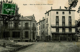 Agde * Rue * Hôtel Des Postes Et Banque Caisse D'épargne * Banco Bank - Agde