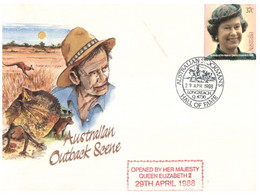 (UU 11)  Australia FDC - Australian Outback Scene Opened By Queen Elizabeth In 1988 - Otros & Sin Clasificación