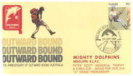 (UU 11)  Australia FDC - Australia - Outward Bound  1981 - Mighty Dolphins Redcliffe R.L.F.C - Otros & Sin Clasificación