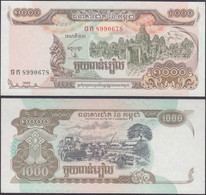 CAMBODIA - 1000 Riels 1999 P# 51 Asia Banknote - Edelweiss Coins - Cambodge