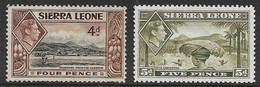 SIERRA LEONE 1938 4d,5d SG 193/194 MOUNTED MINT Cat £5 - Sierra Leona (...-1960)