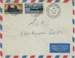 1954- Enveloppe Par Avion  De PAGOUMENE ( Nlle -Calédonie ) Pour La France - Storia Postale