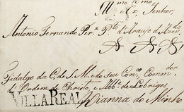 1821 Portugal Pré-Filatelia Vila Real VRL 3 «VILLA REAL» Preto - ...-1853 Prefilatelia