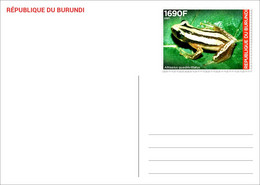 BURUNDI 2021 -  STATIONERY CARD - FAUNA GRENOUILLE GRENOUILLES FROG FROGS AMPHIBIENS - RARE - 2010-2019: Mint/hinged
