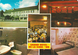 AUMONT AUBRAC - GRAND HÔTEL DE LA GARE **NN Raymond PROUHEZE Propriétaire-CPSM Multivues (5 Vues) - Aumont Aubrac