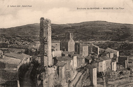 Minerve * Panorama Et Vue Sur La Tour * Environs De St Pons - Other & Unclassified
