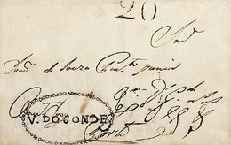 18?? Portugal Pré-Filatelia Vila Do Conde VCD 2 «V.ª DO CONDE» Preto - ...-1853 Prefilatelia