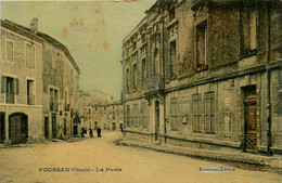 Poussan * Rue Et Vue Sur La Poste * Ptt - Other & Unclassified