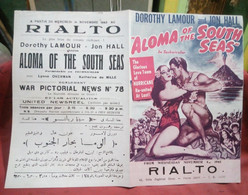1942  ALOMA OF THE SOUTH SEAS  MOVIE FILM BROCHURE  ( 22 X 30  CM ) - Plakate
