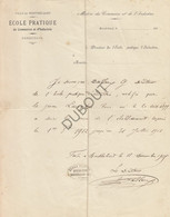 Montbéliard/Bourgogne Fr Lettre 1919 Ecole Pratique Commerce Et Industrie (U321) - Manuscripts