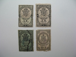 Fiscaux Lot Dont 2  Perforé  Stamp Duty   Roumanie   With 2 Perfin Stamps  à Voir - Fiscali