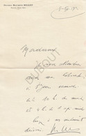 Bruxelles -Hôpital Saint Jean - Lettre Docteur Millet (U642) - Manuscripts