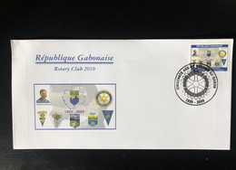 Gabon Gabun 2009 / 2010 Mi. 1697 FDC Rotary Club 50 Ans Years Jahre Omar Bongo Ondimba RARE! - Gabun (1960-...)