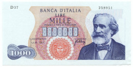 1000 LIRE GIUSEPPE VERDI I TIPO MEDUSA 20/05/1966 SUP - Autres & Non Classés