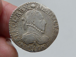 Très Rare 1/2 Franc Henri III Au Col Plat 1578 A (Mauvalet) - 1574-1589 Hendrik III