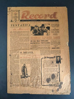 JORNAL RECORD Nº 1 - 26 De NOVEMBRO 1949 - 8 PAGINAS DESDOBRAVEL - RARO - Deportes