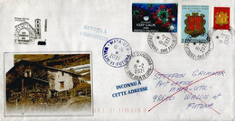 ANDORRA- WALLIS & FUTUNA, Lettre Envoyée à Mata-Utu, Return To Sender, Avec Vignette Prévention Covid-19 Et Postmarks - Covers & Documents