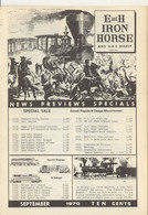 Catalogue E And H IRON HORSE 1970 September Digest AHM Balboa Rivarossi - Anglais