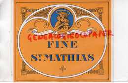 16- COGNAC - ETIQUETTE FINE ST MATHIAS LIQUEUR FINE - CHARENTE - Alimentos