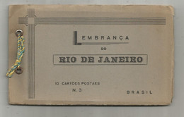 Cp, Brésil , Brasil , LEMBRANCA DO RIO DE JANEIRO , N° 3 , 10 Cartoes Postaes, CARNET DE 10 CARTES POSTALES - Rio De Janeiro