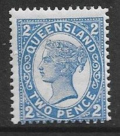 QUEENSLAND 1907 2d DULL BLUE SG 289 UNMOUNTED MINT/VERY LIGHTLY MOUNTED MINT ? Cat £38 - Nuovi