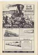 Catalogue E And H IRON HORSE 1971 May-June Digest AHM Tyco Hallmark - Englisch