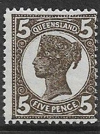 QUEENSLAND 1909 5d SEPIA  SG 295a UNMOUNTED MINT Cat £22 - Nuovi