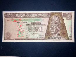 UNC Guatemala Banknote P86 ( 09/27/1994) 50 Cents Quetzal - Guatemala