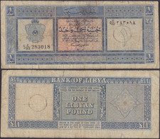 LIBYA - 1 Pound L. AH1382 / 1963 P# 30 Africa Banknote - Edelweiss Coins - Libya