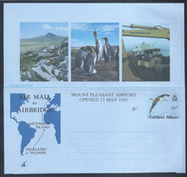 Aerogram Stationery From RAF Mount Pleasant Falkland Islands Airport. Penguins. Albatross. Maldives Islands. - Maldives (...-1965)